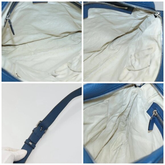 GUCCI Shoulder Bag Leather Blue Silver 337084 Auth 130167 - Picture 16 of 16